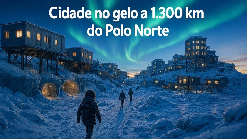 Construída sobre o gelo e localizada a menos de 1.300 km do Polo Norte, esta cidade resiste a temperaturas de –30°C, tem prédios elevados, túneis subterrâneos e abriga mais de 2.000 pessoas que vivem o desafio diário de sobreviver no fim do mundo 1 Construída sobre o gelo e localizada a menos de 1.300 km do Polo Norte, esta cidade resiste a temperaturas de –30°C, tem prédios elevados, túneis subterrâneos e abriga mais de 2.000 pessoas que vivem o desafio diário de sobreviver no fim do mundo